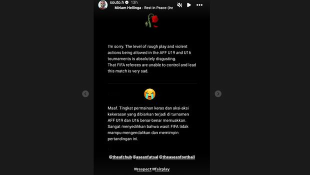 Hector Souto. Tangkapan Layar Instagram Story Hector Souto