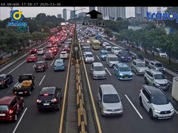 Lalin di Tol Dalkot Jakarta Padat di Sejumlah Titik Sore Ini