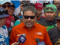 Demo di Jakpus, Buruh Protes Besaran Upah Minimum Kabupaten-Kota Se-Jabar