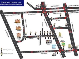 Jalan Tanjungpura-Gajah Mada Pontianak Satu Arah di Malam Tahun Baru