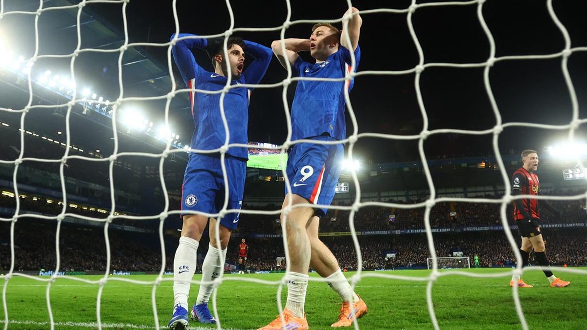 Chelsea imbang 2-2 melawan Bournemouth dalam lanjutan Premier League (Foto: Action Images via Reuters/Andrew Boyers)