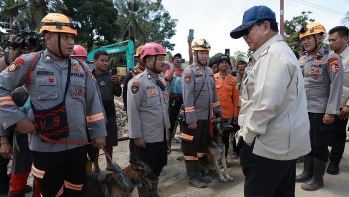 Prabowo: Tak Ingin Cepat Berpuas Diri, Klaim Pemulihan Bencana di Tapsel Berjalan Cepat