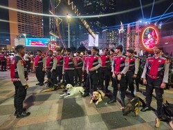 Baharkam Polri Kerahkan K9 Jaga Keamanan Malam Tahun Baru di HI