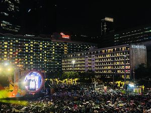 Marion Jola hingga Feel Koplo Meriahkan Tahun Baru di Bundaran HI Jakarta