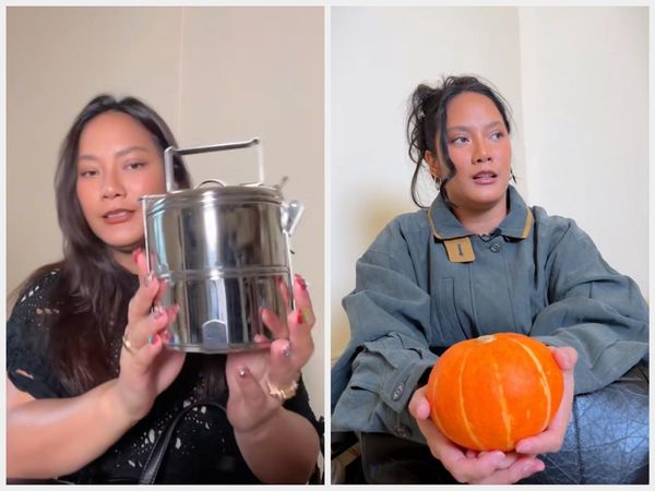 Nggak Expect! Tara Basro Bawa Rantang Makan hingga Labu di Dalam Tas