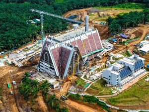 Potret Terbaru Gereja Basilika di IKN yang Rampung Bulan Depan