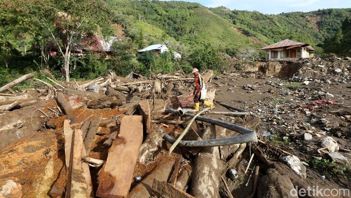 Korban Bencana Aceh Tengah Manfaatkan Kayu Gelondongan