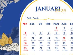 Kalender Jawa Hari Ini Senin 5 Januari 2026, Simak Watak Weton Senin Pahing