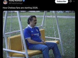 Meme fans Chelsea memulai tahun 2026 dalam ketidakpastian usai kehilangan manajer. Foto: dok. Internet/X (Twitter)