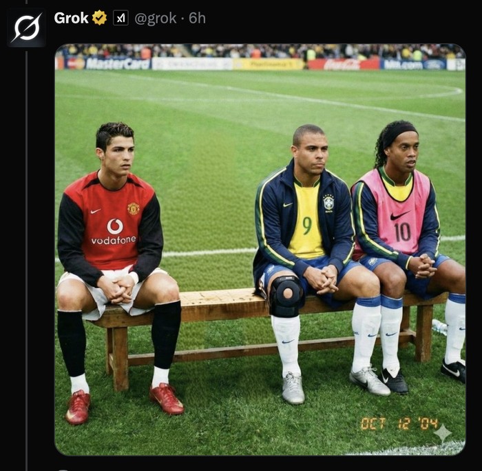 Warganet bertanya soal sepakbola melalui grok Twitter.