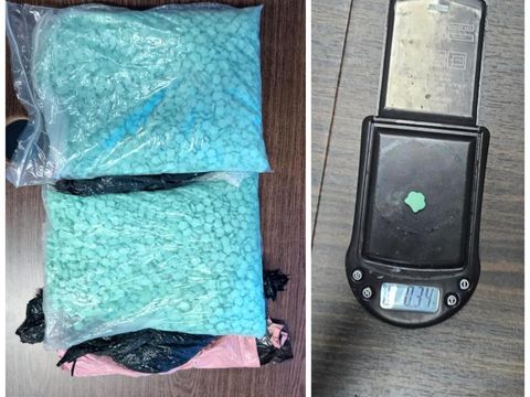 Verhaftung von zwei Drogenkurieren in Jalinsum Bayung Lencir–Jambi, Süd-Sumatra vor Neujahr durch South Sumatra BNN.