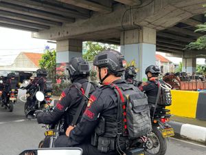 Brimob Polda Metro Gelar Antisipasi Tawuran di Jatinegara Jaktim