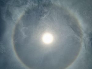 Fenomena Halo Matahari di Malang Diabadikan Warga