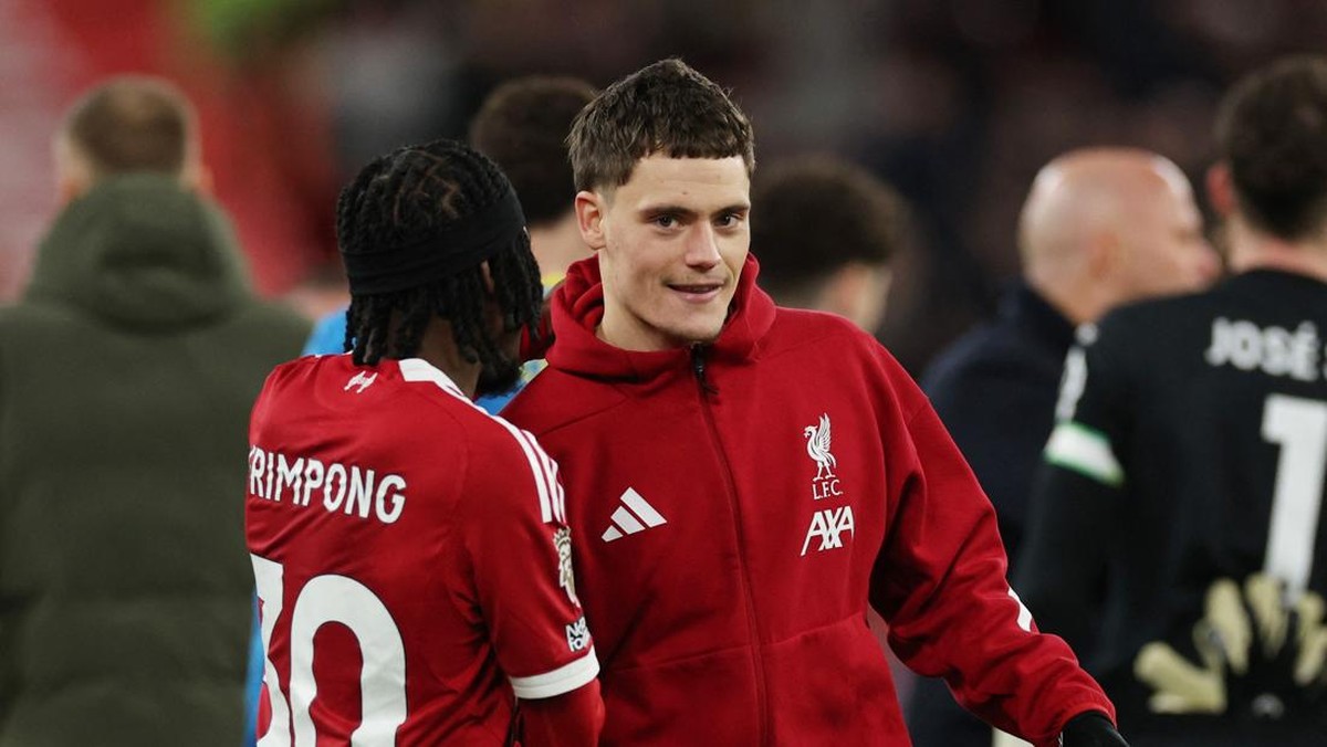 Dua pemain baru Liverpool musim ini Jeremie Frimpong dan Florian Wirtz. (REUTERS/Phil Noble)