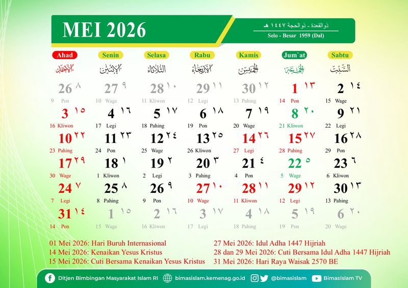 Hijri-Kalender Mai 2026