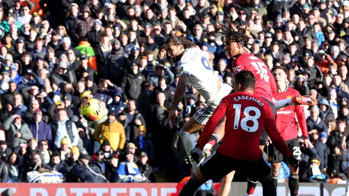 Leeds United vs Manchester United tanpa gol di babak pertama. (REUTERS/Chris Radburn)