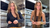 Mirip Sydney Sweeney! Wanita Cantik Pembuat Pizza Ini Banjir Followers