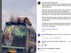 Ngeri! 2 Pria Duduk di Atap Elf Saat Melintas di Tol Purbaleunyi
