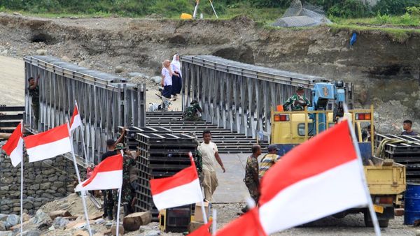 Penyelesaian Pembangunan Jembatan Bailey di Nagan Raya