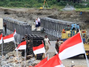 Penyelesaian Pembangunan Jembatan Bailey di Nagan Raya