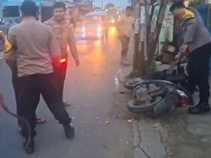 PHL Polres Bogor Sempat Jatuh Ditendang Sebelum 2 Begal Tabrak Tiang