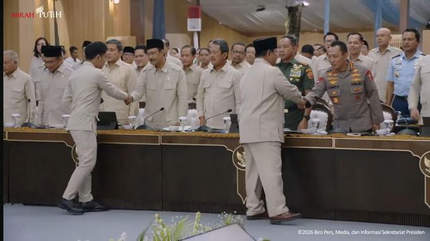 Prabowo gelar retret di Hambalang (dok. YouTube Setpres)