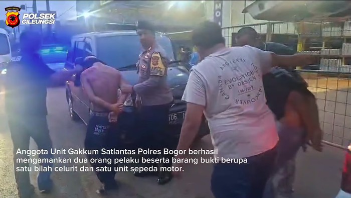 PHL Polres Bogor Dibegal di Cileungsi, Pelaku Dibekuk Usai Tabrak Tiang