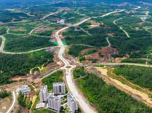 Hampir 100%, Ini Penampakan Jalan Utama Kawasan Inti IKN