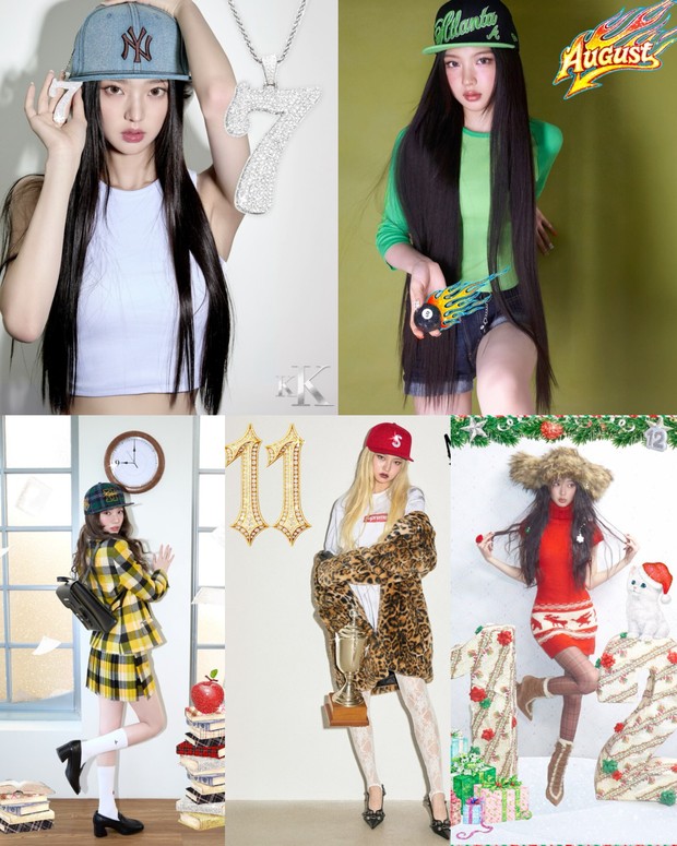 Potret teaser individu member KiiiKiii dalam foto konsep pertama album 'Delulu Pack'