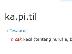 Arti Kata Kapitil, Galgah, dan Palum di KBBI Terbaru 2026