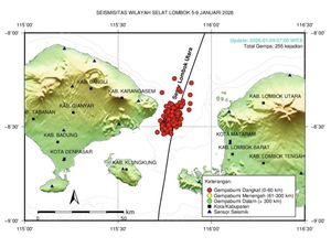255 Gempa Terdeteksi di Selat Lombok dalam Lima Hari, Begini Penjelasan BMKG