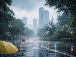 Akhir Pekan Surabaya Diguyur Hujan Ringan Seharian