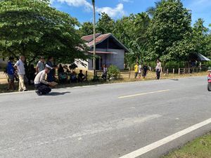 Pemotor di Konawe Selatan Tewas Tabrak Minibus gegara Setang Tersangkut