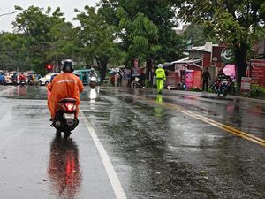Pohon Tumbang di Jalan Perintis Makassar Dievakuasi, Lalin Kembali Normal