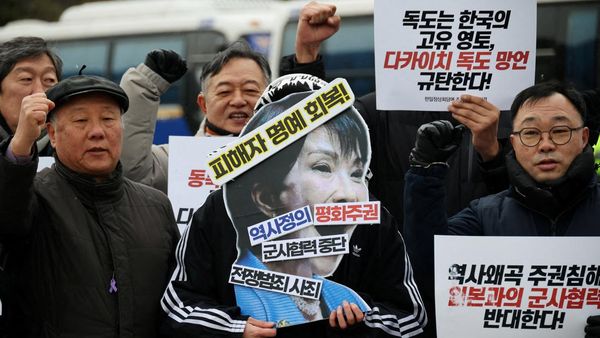 Aksi Protes Anti-Takaichi Pecah di Seoul Jelang Pertemuan Diplomatik