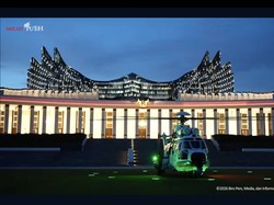 Helikopter Prabowo Mendarat Mulus di Depan Istana IKN
