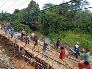 Jembatan Alternatif Musi Rawas-PALI dalam Perbaikan, Warga Diminta Waspada