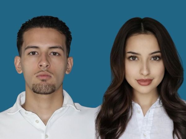 Jennifer Coppen dan Justin Hubner Foto Berlatar Biru, Siap Melangkah Bersama