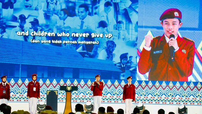 Siswa Sekolah Rakyat Tampil Memukau Presiden Prabowo Saat Acara Peresmian