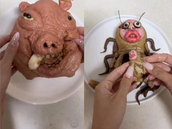 Bikin Bergidik! Roti Kukus Buruk Rupa Bentuk Babi hingga Kecoak