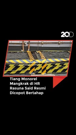 Video: Tiang Monorel Mangkrak di HR Rasuna Said Resmi Dicopot Bertahap