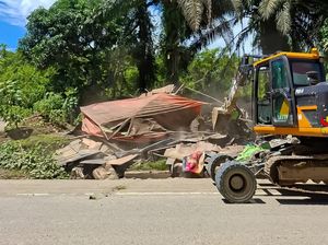 Ganggu Ketertiban Umum, Puluhan Lapak Ilegal di IKN Ditertibkan