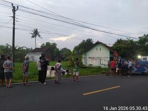 Pajero Oleng Lalu Nyemplung Sawah di Pundong Bantul