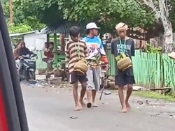Viral 2 Pencuri di Dompu Dikalungi Tabung Gas Diarak Keliling Kampung