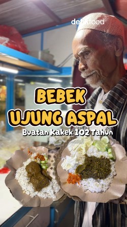 Video: Kisah Kakek 102 Tahun di Cengkareng Jual Nasi Bebek, Kini Banjir Pembeli!