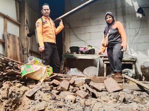 Tanah Bergerak di Rumpin Bogor, Dapur Rumah Warga Ambruk
