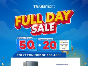 Kulkas Side by Side 436L Diskon Jumbo di Transmart Full Day Sale