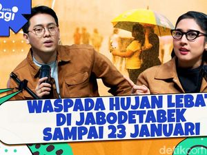 Waspada Hujan Lebat di Jabodetabek sampai 23 Januari
