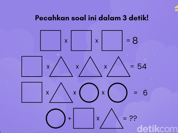 Tebak-tebakan Buat Si Paling Cermat, Bisa Jawab Pola Matematika Ini dengan Cepat?