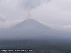Gunung Semeru 6 Kali Erupsi Pagi Ini, Tinggi Abu Vulkanik Capai 1 Km